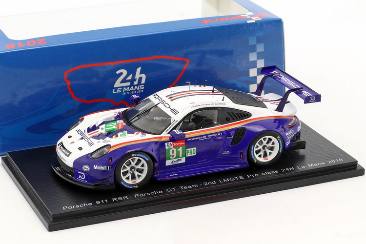 Модель 1:43 Porsche 911 RSR №91 Porsche GT Team 2nd LMGTE Pro class 24h LM (Lietz - G.Bruni - Frederic Makowiecki)