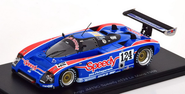 Argo JM19C Speedy №124 24h Le Mans 1988 (Rousselot - Messaoudi - Roy) S7318 Модель 1:43