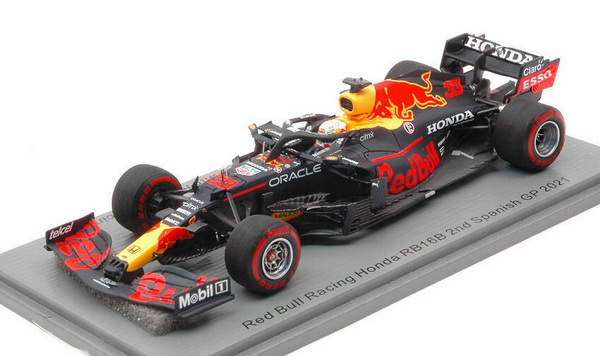 Модель 1:43 Oracle Red Bull Racing Honda RB16B №33 2nd Spanish GP (Max Verstappen) 100th GP with Red Bull Racing