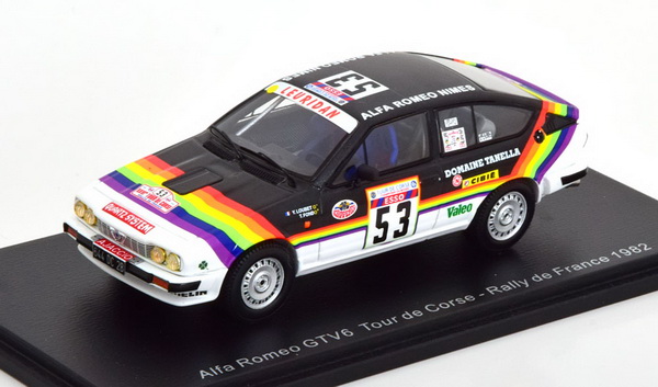 alfa romeo gtv6 #53 tour de corse rallye de france 1982 y. loubet - r. "toutàfond" alemany S9350 Модель 1:43