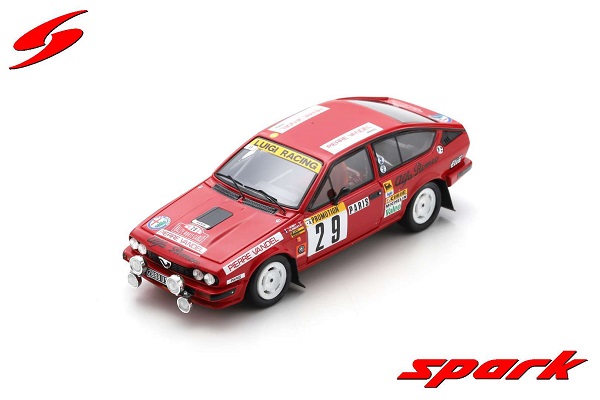 alfa romeo - gtv6 (night version) n 29 rally montecarlo - 1983 - y.loubert - t.fond - red S9354 Модель 1:43