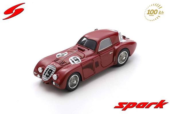 Модель 1:43 Alfa Romeo - 8c 2900b 2.9l Team Raymond Sommer N 19 24h Le Mans - 1938 - R.Sommer - C.Biondetti - Red