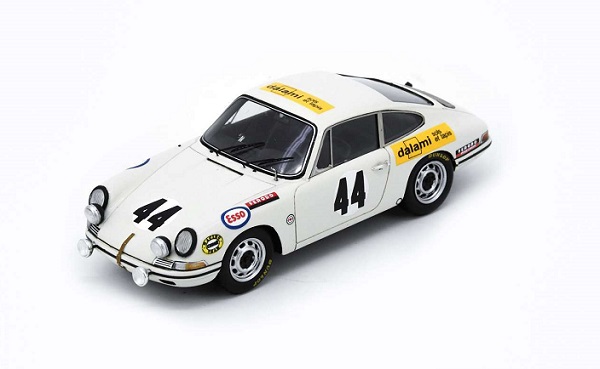 Модель 1:43 Porsche - 911t 1991cc Coupe Team Laurent N 44 24h Le Mans 1969 Claude Laurent - Jacques Marche - White Yellow