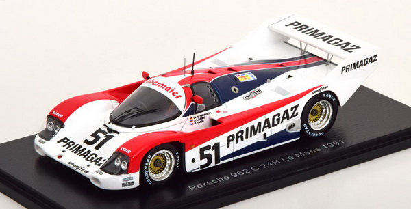 Porsche 962C 3.2l Turbo Team Salamin Primagaz N 24h Le Mans 1991 J.Lassig - P.Yver - O.Altenbach S9889 Модель 1:43