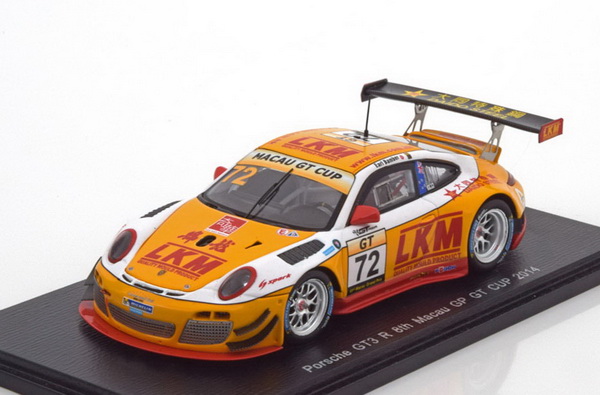 Porsche 911 (997) GT3 R №72, Macau GP GT Cup 2014 LKM Bamber SA074 Модель 1:43