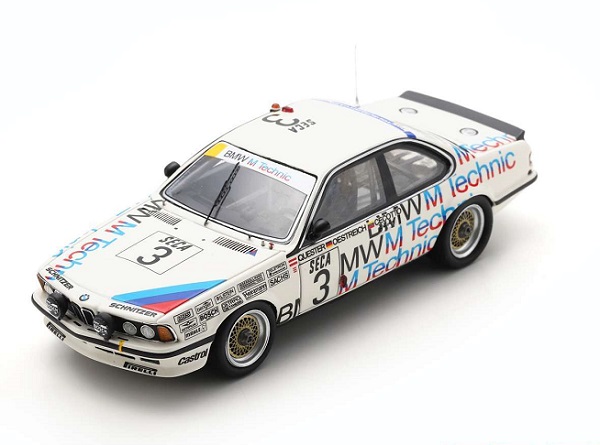 Модель 1:43 BMW - 6-Series 635 Csi Team Bmw Belgium N 3 24h Spa 1985 Johnny Cecotto - Dieter Quester - Markus Oestreich - White