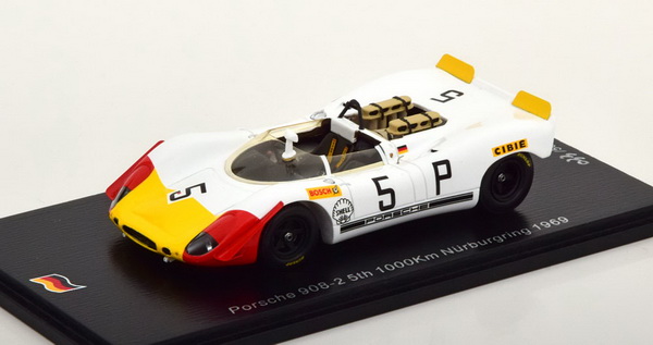 Porsche 908-2 No.5, 1000 km Nürburgring 1969 Kauhsen/von Wendt SG827 Модель 1:43