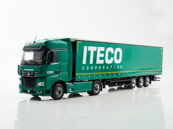 Модель 1:43 КамАЗ-54901 с п/прицепом НефАЗ-93341 «ITECO» - зелёный