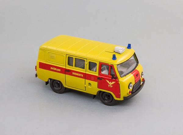 Модель 1:43 УАЗ 39099 аварийная служба, Трамвайно-Троллейбусное управление - Рига