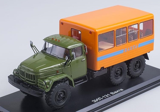 Модель 1:43 ЗиЛ-131 «Вахта» автобус - хаки/оранжевый
