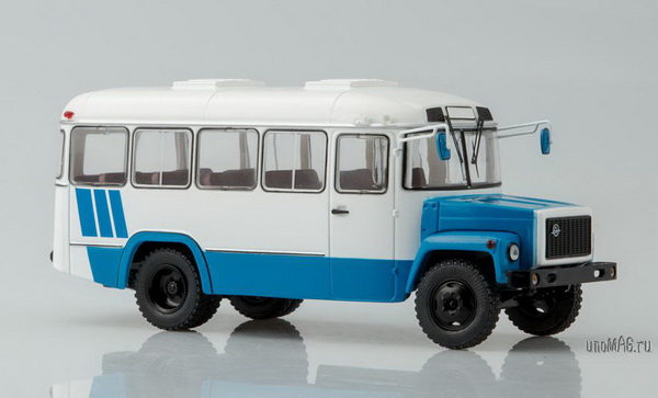 Модель 1:43 3976 автобус пригородный - белый/голубой