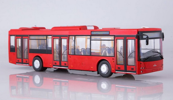Городской автобус МАЗ-203 (красный) SSM4037 Модель 1:43