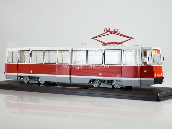 Модель 1:43 Трамвай КТМ-5М3 (71-605) Ленинград, маршрут 26
