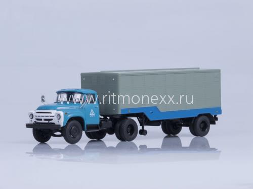 ЗиЛ-130В1 + п/прицеп ОдАЗ-794 - голубой/серый SSM7017,1036 Модель 1:43