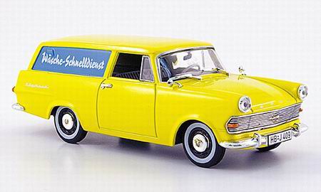 opel rekord p2 caravan - wasch-service - yellow/blue 530408 Модель 1:43