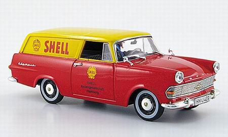 Модель 1:43 Opel Record P2 Caravan «SHELL» - red/yellow