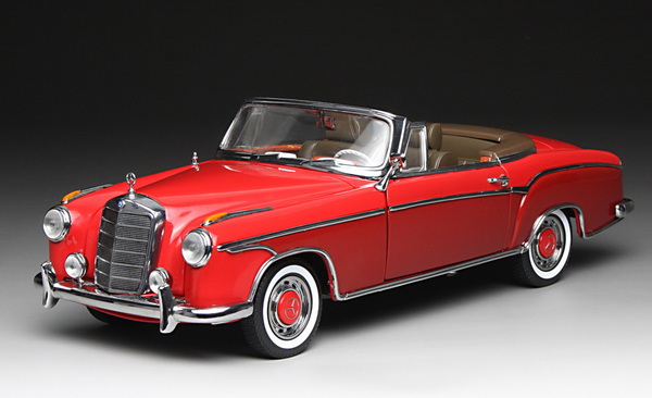 Модель 1:18 Mercedes-Benz 220 SE Cabriolet - 1960 - Red / Dark Red