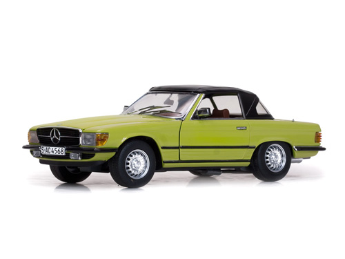 mercedes-benz 350 sl w107 cabrio 1977 - yellow SS4568 Модель 1:18