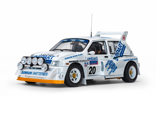 MG Metro 6R4 №20 Unipart, Rallye WM, RAC Rallye (Henri Pauli Toivonen - Neil Wilson) SS5539 Модель 1:18
