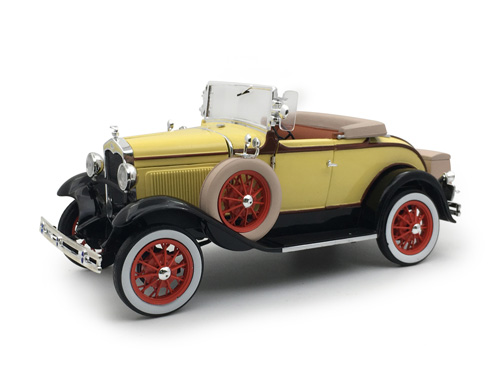 Модель 1:18 Ford Model A Roadster 1931 - Bronson Yellow