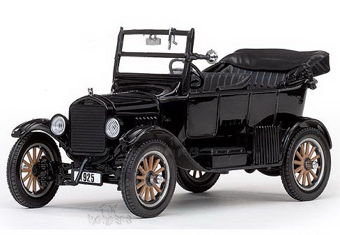 Модель 1:24 Ford Model T Touring - black