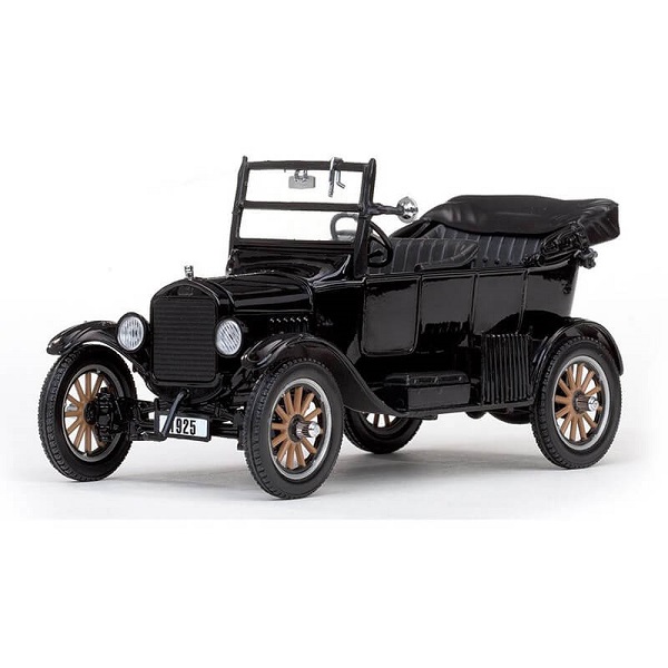Ford Model T Cabriolet Open (1925) With Figures Stan Laurel & Oliver Hardy - Stanlio E Ollio, Black SS1905 Модель 1:24