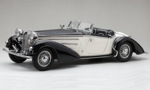 Модель 1:18 Horch 855 Roadster 1939 - black/beige