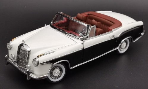 mercedes-benz 220se cabriolet (w180 ii) 1958 - white/black SS3576 Модель 1:18