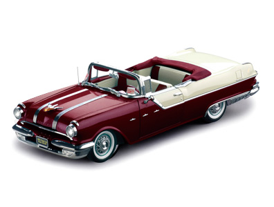 Модель 1:18 Pontiac Star Chief Open Convertible - white mist/persian maroon (Platinum series)