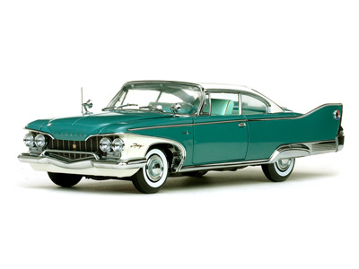 plymouth fury hardtop - oyster white/turquoise met SS5421 Модель 1:18