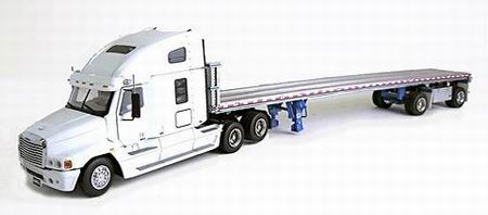 Модель 1:50 Freightliner w/East Flatbed Trailer - white