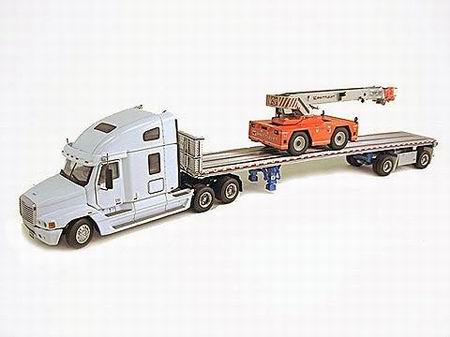 Модель 1:50 Freightliner with Flatbed and Shuttlelift Crane in White