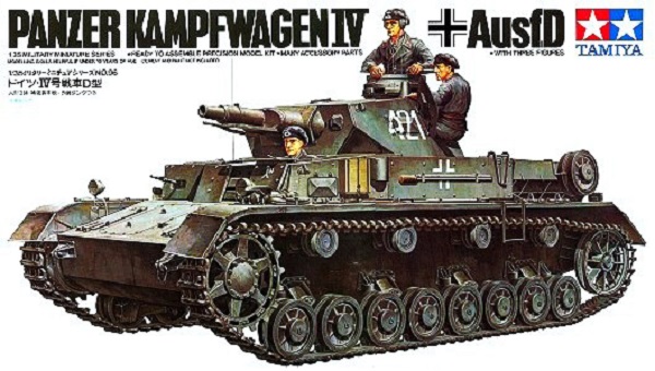 Модель 1:35 Pzkpw IV Ausf.D Немецкий танк с укороченной пушкой и 3 фигурами танкистов