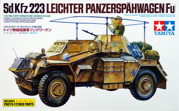 Модель 1:35 Немецкий разведывательный бронеавтомобиль с набором фототравления и двумя фигурами.