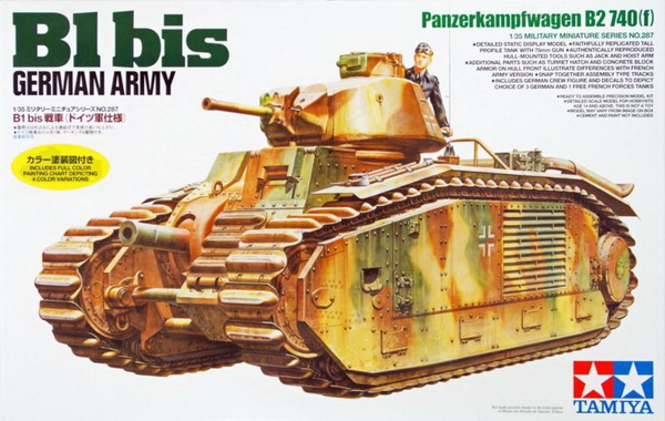 b1 bis (танк немецкой армии) с фигурой танкиста (kit) 35287 Модель 1:35