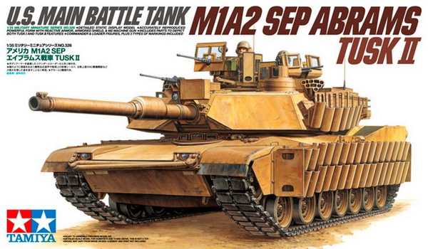 Модель 1:35 M1A2 Sep Abrams Tusk II, Американский танк иракский конфликт, с фигурами командира и стрелка
