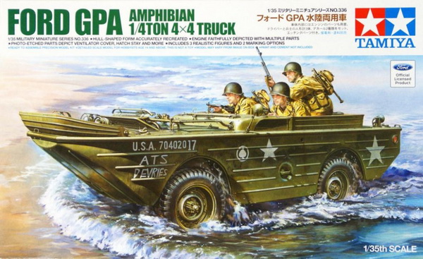 Американский автомобиль - амфибия ford gpa 4х4 с 3-мя фигурами 35336 Модель 1:35