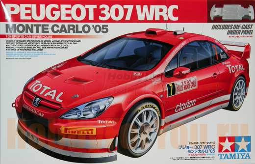 peugeot 307 wrc №7 rallye monte-carlo kit TAM24285 Модель 1:24