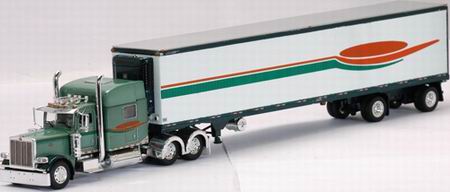 Модель 1:53 Peterbilt 388 with 70~ Standup with 53~ reefer trailer in Green