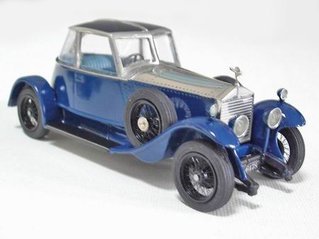 rolls-royce 20 hp aerocar - polished over dark blue FL2A Модель 1:43
