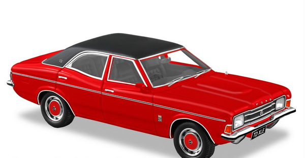Ford TD Cortina XLE Sedan - 1976 - Red Pepper/Black Roof