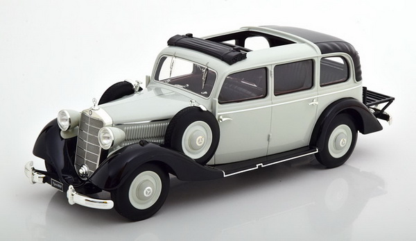 Модель 1:18 Mercedes-Benz 260D Pullman (roof open) 1936 - Grey/black
