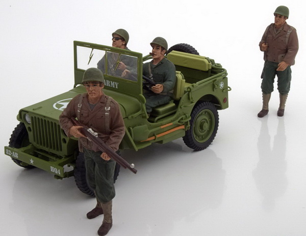 Модель 1:18 Jeep Willy´s US Army Set (4 figures) 1942