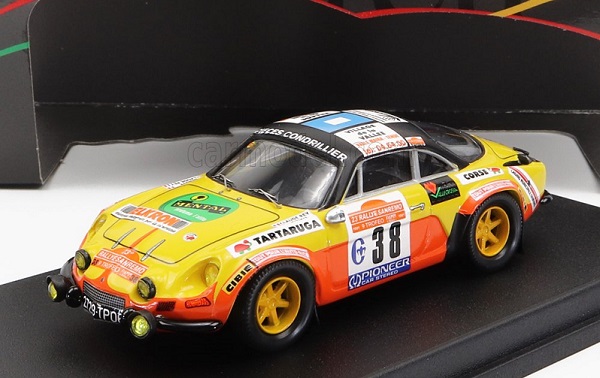 RENAULT Alpine A110 №38 Rally Sanremo (1981) C.Rey - Struyf, Yellow Black Orange TFRRIT12 Модель 1:43