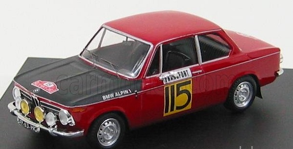 BMW 2002 Ti №115 Winner Class Rally Montecarlo (1969) Slotemaker - Van Der Geest, Red TR1708 Модель 1:43
