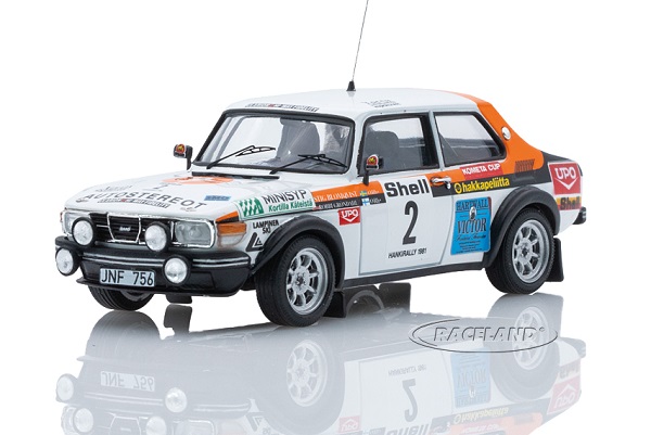 Модель 1:43 Saab 99 (Night Version) №2 4th Rally Hankkirali (1981) Stig Blomqvist - Robert Grondahi, White