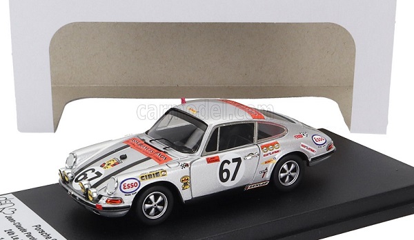 Модель 1:43 Porsche 911s Coupe (Night Version) №67 24h Le Mans (1970) Jean Claude Parot - Jacques Dechaumel, Silver