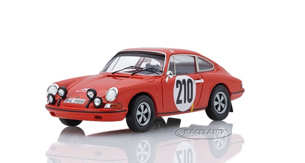 Porsche 911t Coupe (Night Version) N 210 Winner Rally Montecarlo (1968) Vic Elford - David Stone, Orange TRFDSN173 Модель 1:43