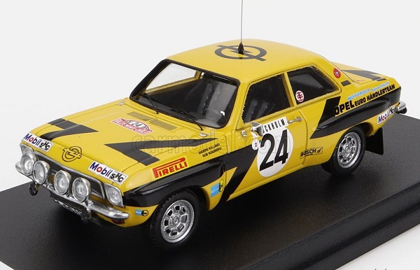 OPEL Ascona (night Version) №24 Rally Montecarlo (1975) A.kullang - C.g.Andersson, yellow black TRFDSN82 Модель 1:43