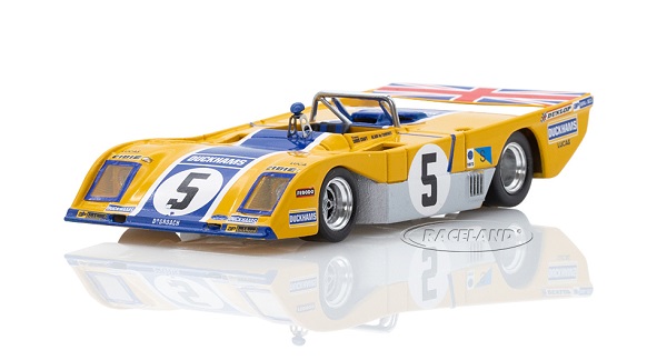 Модель 1:43 Duckhams Lm72 Cosworth Dfv 3.0l V8 Team Duckhams Oil Motor Racing №5 24h Le Mans (1973) C.Craft - A.De Cadenet, Yellow Blue